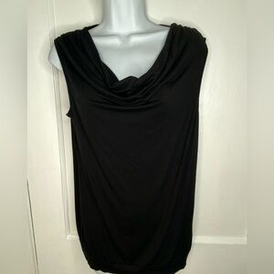 TRINA TURK Crowl Neck Elegant Black Sleeveless Top